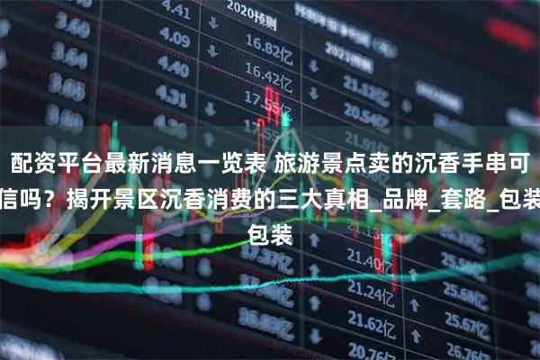 配资平台最新消息一览表 旅游景点卖的沉香手串可信吗？揭开景区沉香消费的三大真相_品牌_套路_包装